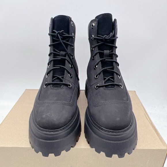 Timberland Sky 6 Inch Platform Lace Up Combat Boots A428J Black Leather US 8.5 - Picture 7 of 14